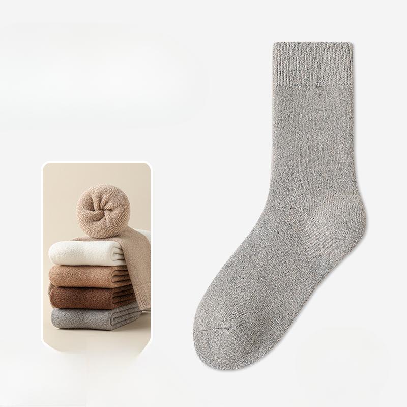 Male Autumn and Winter New Thickened Warm Wool Floor Home Sleep Tube Socks