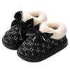 Stivali da neve da donna, invernali, caldi e spessi, alla caviglia, antiscivolo, con fiocco in pelliccia, scarpe in cotone, comodi, impermeabili, in peluche