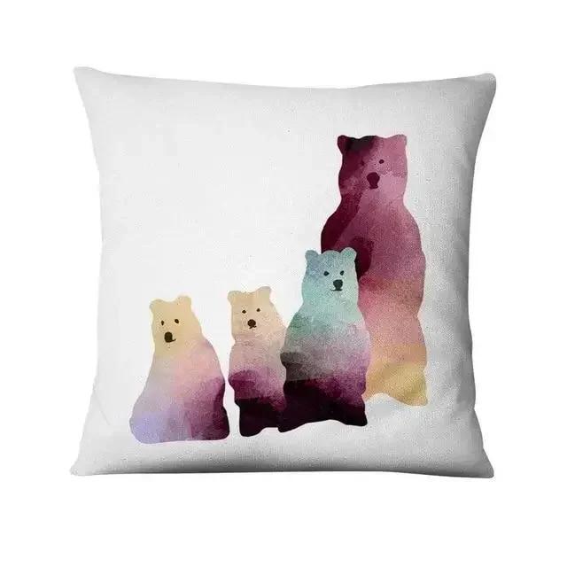 Watercolor Forest Print Pillowcase Cushion Cover Decorative  Home Decor Sofa  Moda
