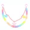 Double Layer Star Belt Chain Acrylic Cross Pants Chain Punk Heart Waist Chain  Jeans Decor
