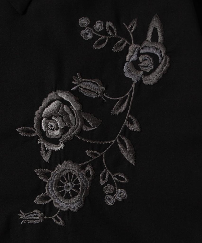 WEGO Short Sleeve Shirt with Floral Korean Loose Perfect for and Size Pattern 2 Men's Motif, Style, Monochrome, Casual, Fit, Spring, Summer, Fall, L,