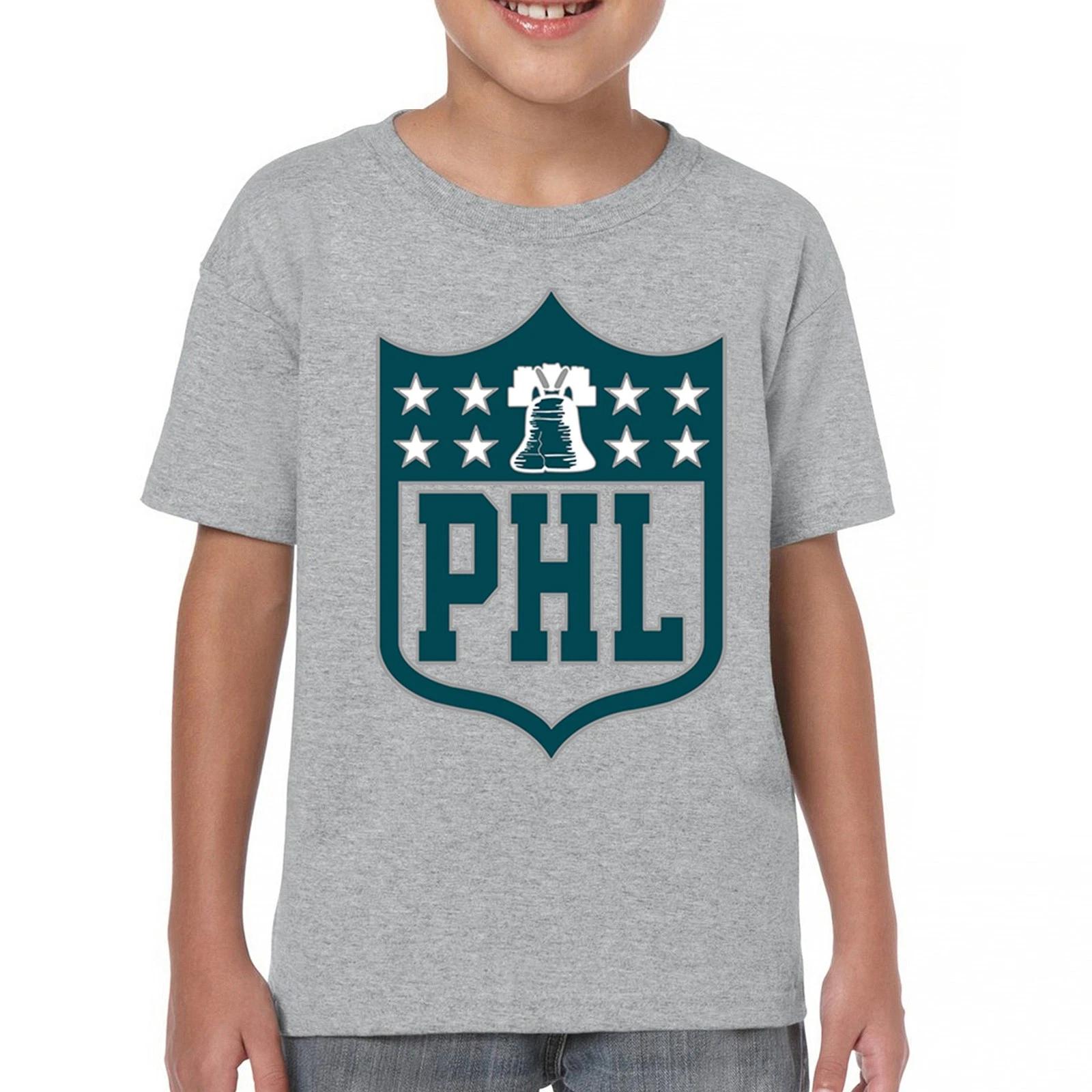 Philadelphia Shield Youth kids boys T-Shirt Bird Football Fan Bleed Green Philly Kids 130