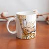 1pc 11oz Ceramic Mug with Double-Sided Print for Beer Fans, Perfect Daily Coffee Cup