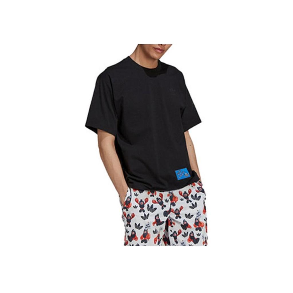 adidas Originals Artist Tee Ss With Lobster Print On The Back Men Tops Black HA4684