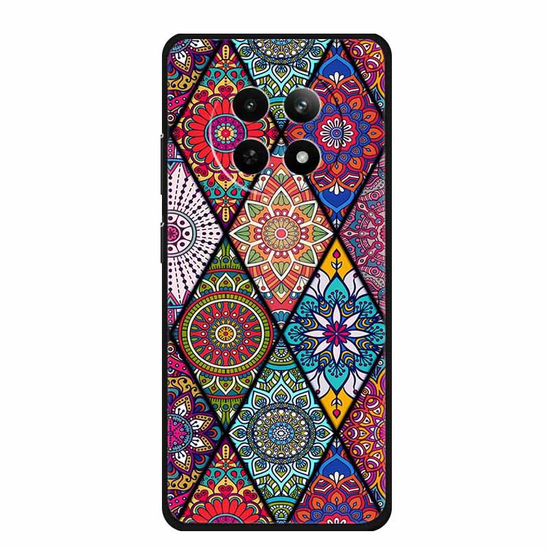Realme 12 5G Phone Case: Embossed Color Painting, Drop-proof with Concave-convex Texture - 1 Piece