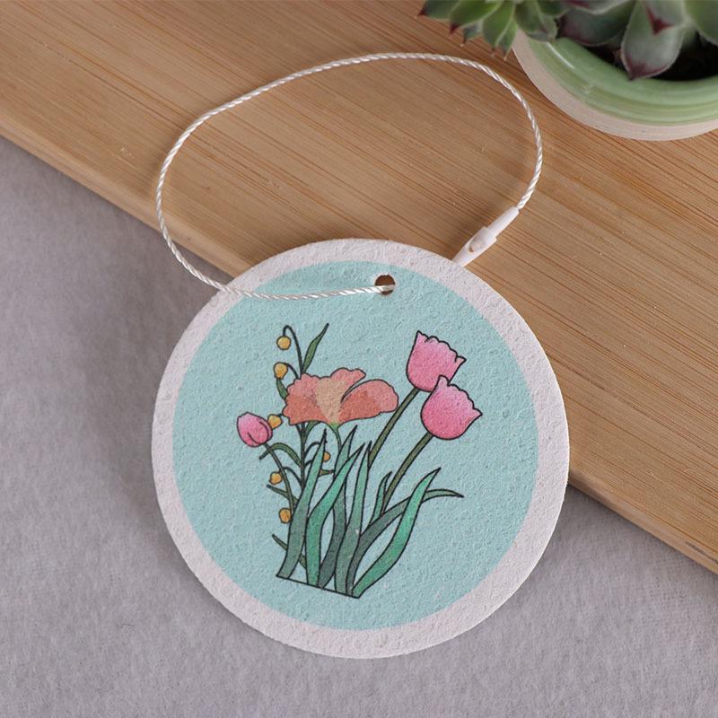 

Flower Shaped Wood Pulp Cotton Sponge Scouring Pad - Absorbent Kitchen Pot Brush Small 1 piece (1cm thick when wet)