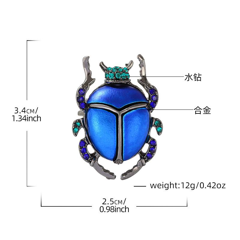 New Imitation Enamel Beetle Brooch Fashionable and Versatile Men's Suit Coat Corsage Pin Accessories
