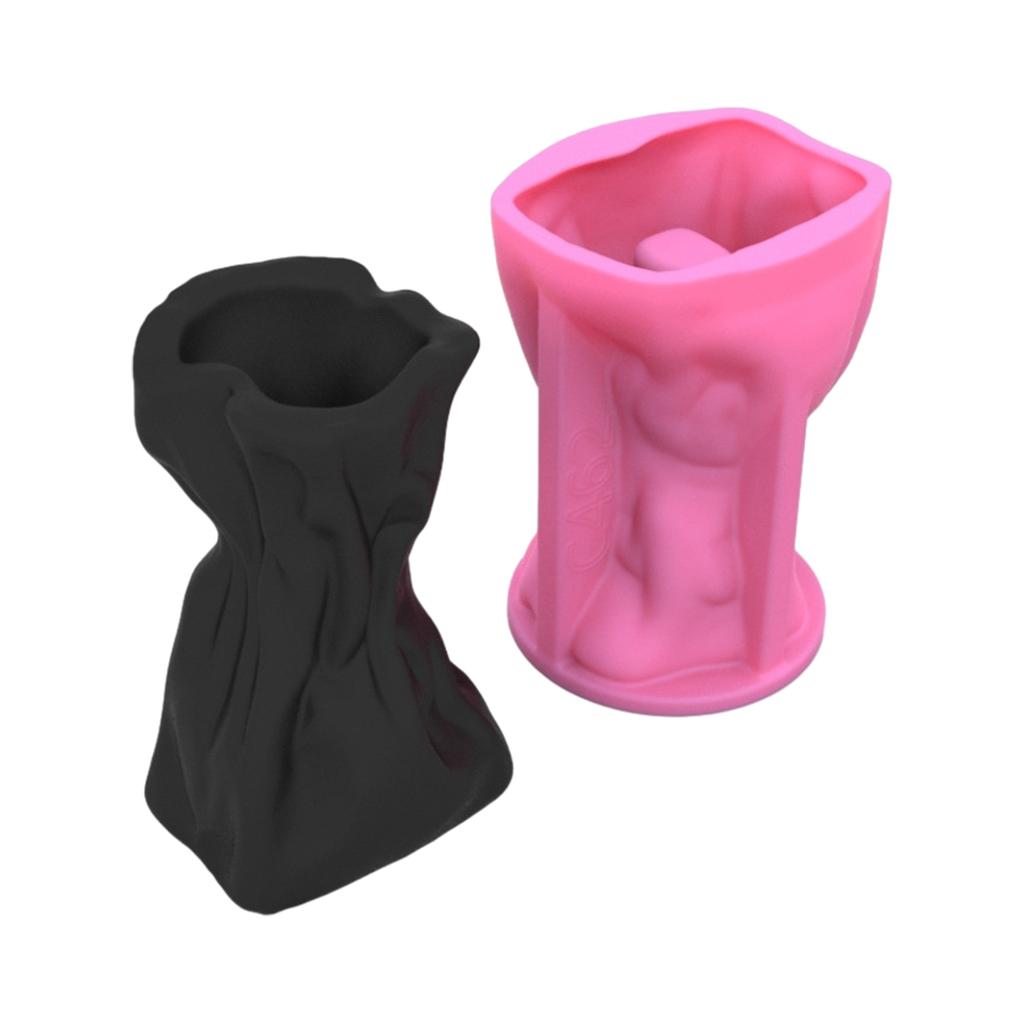 Jar Resin Molds Pleated Pocket Shaped Silicone Vase Moulds Elegant Storage Bottle Mold Container Mould for DIY Flowerpot