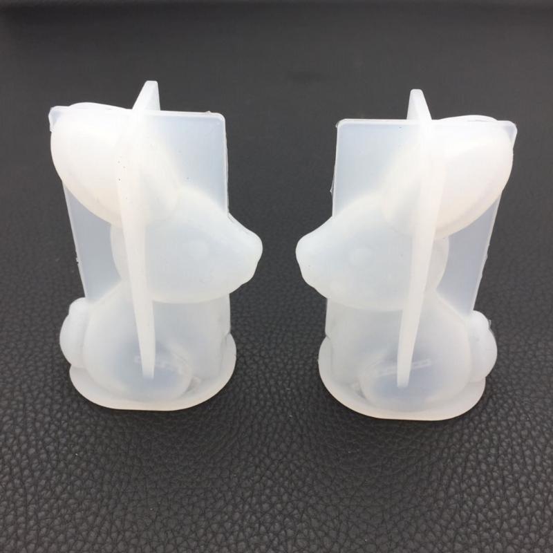 3D Kaninchen Silikonformen Osterhase Silikonformen für DIY Kunsthandwerk Gipsornament Osterdekorationen