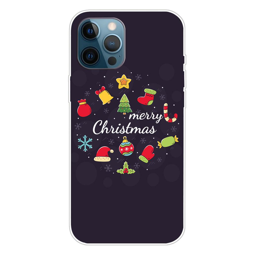 For iPhone 16 Pro Max Case Christmas Pattern Printing Soft TPU Phone Cover