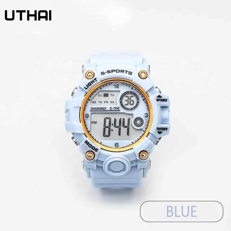 UTHAI CE133 New Children's Electronic Watch ins Jelly Sports Watch for Boy Girl Waterproof Alarm Clock Multifunctional Watch
