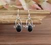 Solid 925 Sterling Silver Black Onyx Gemstone Handmade Boho Dangle Drop Earring Gift For Her Statement Jewelry