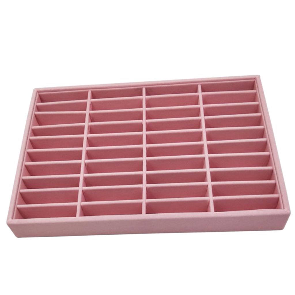Men Women Bangle Bracelet Trays 40 Slot Compartment Box Showcase Gray