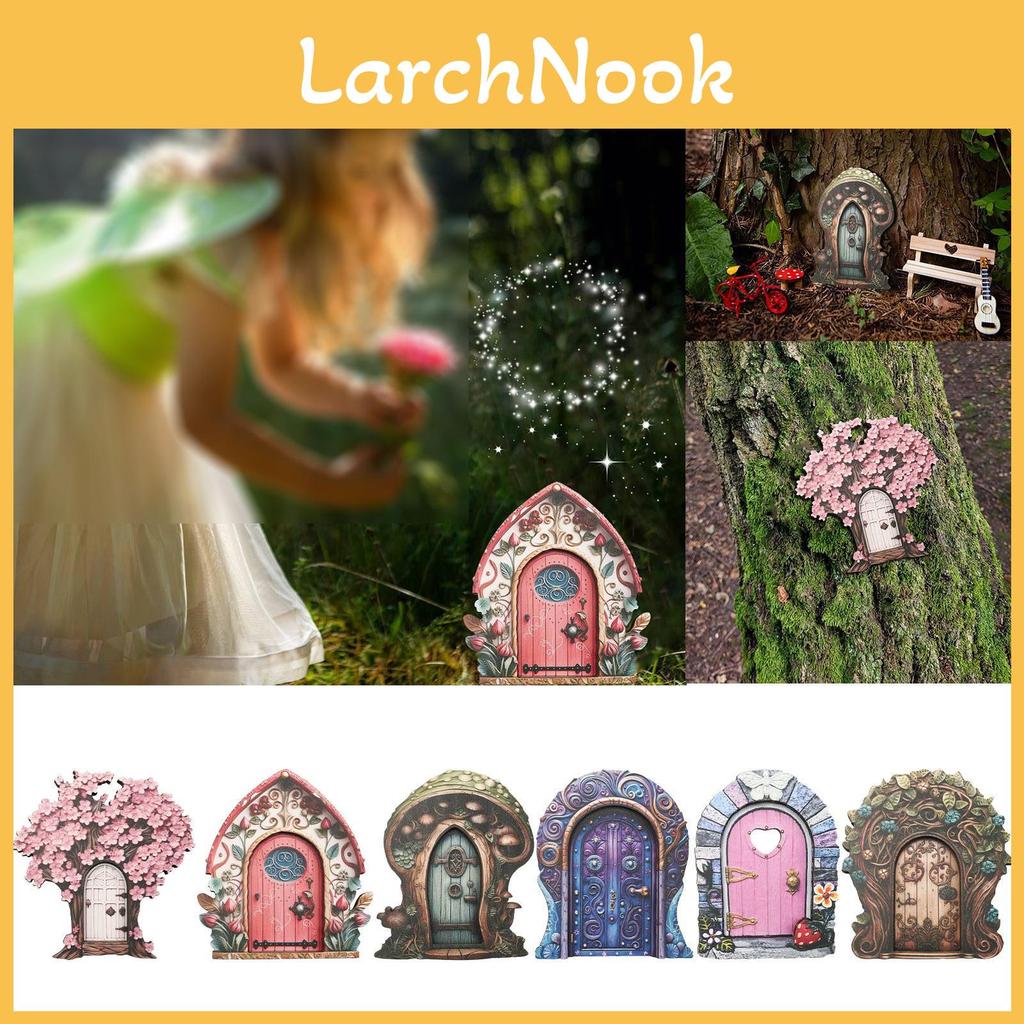 Garden Fairy Door Wooden Ornament With Creative Cottage Style For Indoor Landscape Display