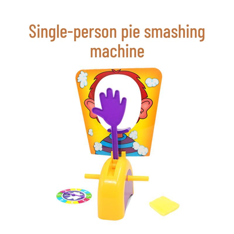Dual-Person Cream Pie Smash & Whisk Game - Large Foam Slap Desktop Prank