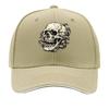 UnisexS Skull Graphic  Black Flat Brimmed Hat with White Skull Design Casual Streetwear  Outdoor Sp Sandwich Baseball Cap