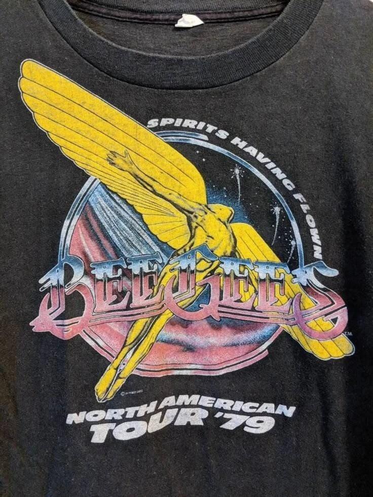 Rare 1979 Bee Gees Concert Tour T-shirt short sleeve tee Unisex Men Women Unisex T-Shirt XL