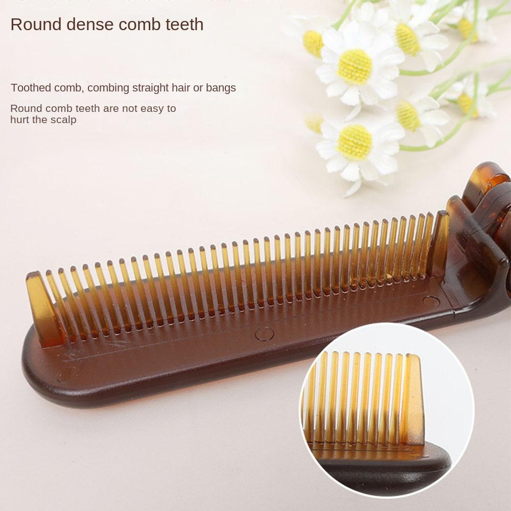 New 2-in-1 Foldable Comb Anti Static Straight Curly Dual Purpose Fluffy Comb Hair Comb Hairdressing Tool