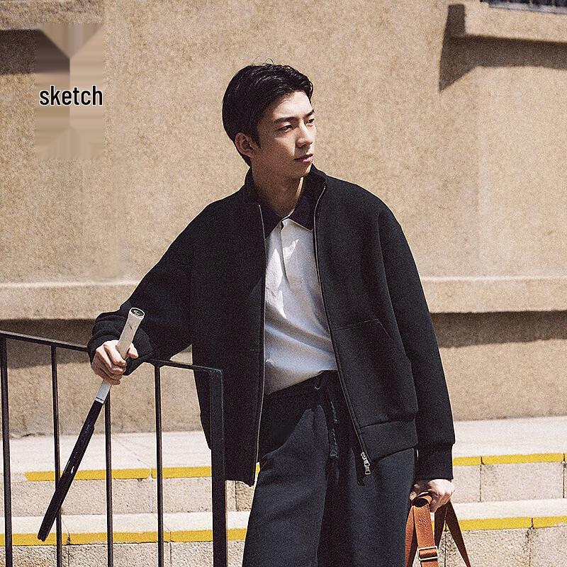 

CROQUIS Мужской кардиган-свитшот с отложным воротником свободного кроя, весна 2025 L