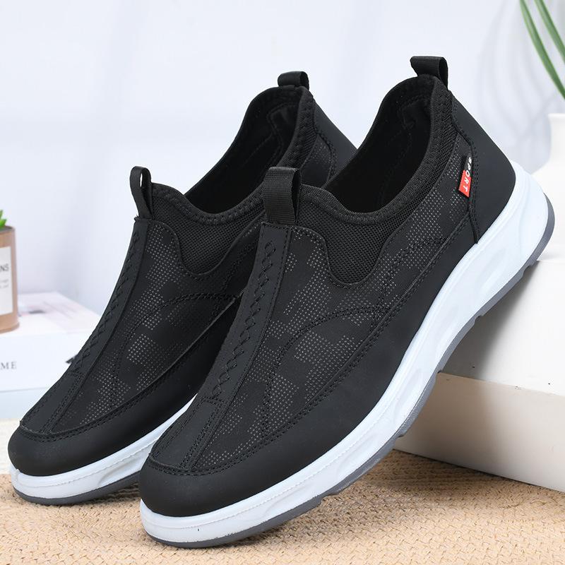 

Тканевые туфли Весенние дышащие прогулочные туфли Легкие однопедальные повседневные мужские туфли с мягкой подошвой 44 чёрный