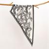 Retro Cotton and Linen Feel Triangular Silk Scarf Women's Four-season Versatile Neck Protection Scarf Headscarf Commuting Accessories Scarf