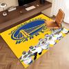 1ks Koberec s potiskem loga Golden State Warriors - Měkký, Omyvatelný, Protiskluzový vnitřní koberec, Dekorativní koberec do obývacího pokoje, Domácí kanceláře, Kancelářský dekorativní