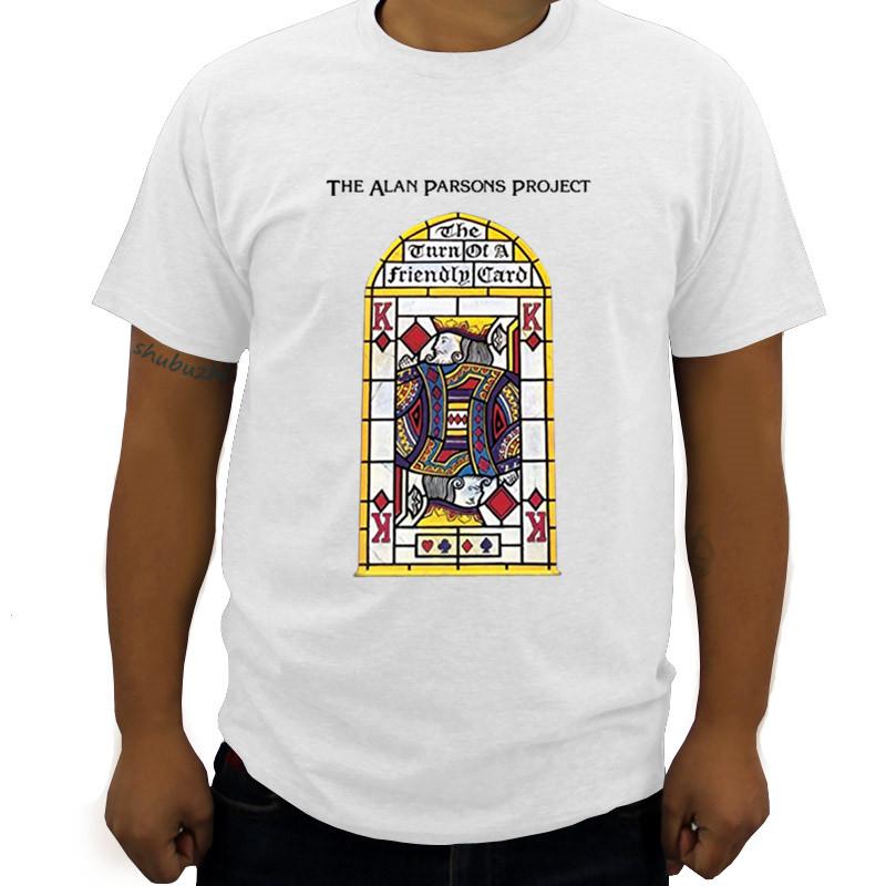Herren-T-Shirt aus Baumwolle, Marken-T-Shirt Alan Parsons Project „Turn On Your Friendly Card“, CD-T-Shirt, Sommermode für Herren
