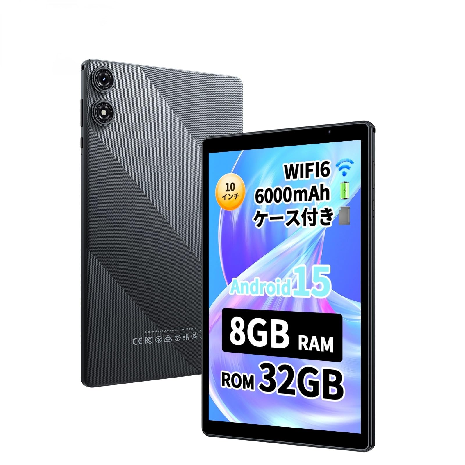 

PRITOM Android 8GB RAM 32GB IPS 6000mAh WiFi GMS with Dedicated Gray 10-inch Wi-Fi Tablet, 15, + ROM, 1280800 Display, Battery, 6, Certified, сірий колір
