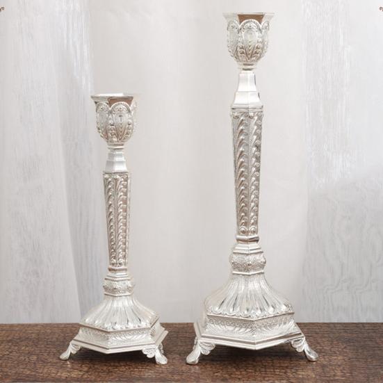 Artistic Candle Holder Long-lasting European Style Elegant Glossy Candlestick Holder Desktop Decor