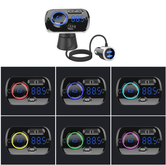 BC49BQ Bluetooth-compatible MP3 Widely Applicable Support TF Card 3A QC3.0 Bluetooth-compatible 4.2 Player Charger FM Modulator for Auto