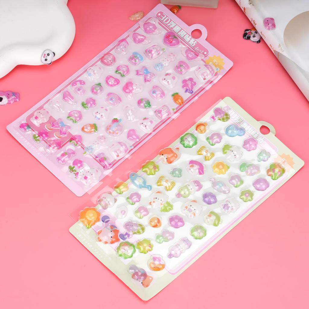 mefeny Pukupuku Cute 3D Approximately 400 Set of Large Smartphone Gift Stickers, Stickers, Stickers, 8, Reward, Sparkly, Korean, Kids, Capacity, Case,