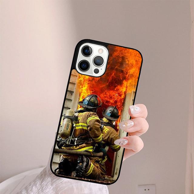 Firefighter Heroes Fireman Phone Case For iPhone 17 Air 13 12 14 15 16 Cover For Apple Pro Max Plus Coque