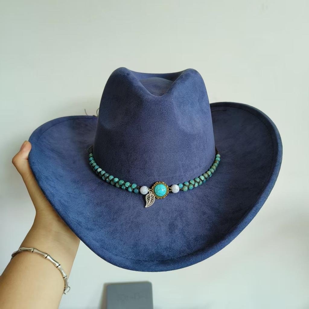 new western cowboy hat men suede hat wide brim cowboy hat with belt viet knight hat women sun protect cowgirl hat light hat