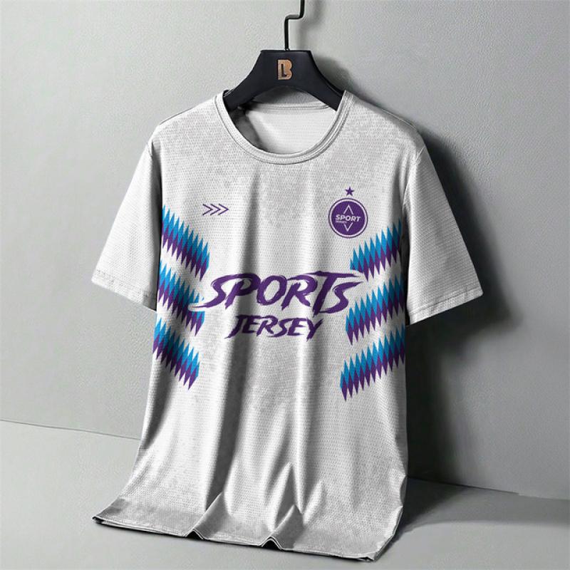 Men's Running T-Shirt 3d Print Oversized Short Sleeved Top High Elasticity Sports Shirt Summer Quick Dry Fitness T-Shirt For Men