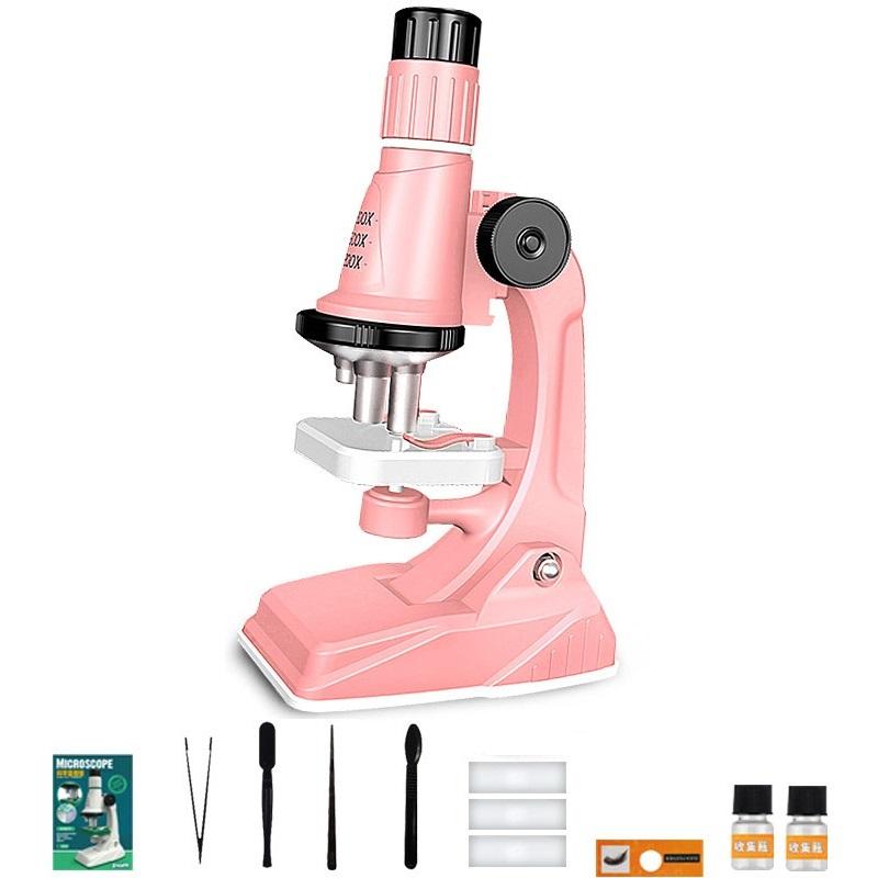 Kit Microscop pentru Copii 200x 600x 1200x Jucărie STEM Știință Biologică Lupă de Mână Microscop de Buzunar Educațional Școlar cu Lumină LED