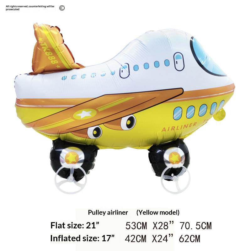 4D Cartoon Foil Balloons Elephant Stand Walking Balloon With Wheel For Kids Birthday Party Decoration Baby Shower