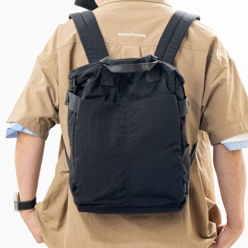 New large-capacity simple retro nylon backpack women's simple casual mailman bag male college student shoulder