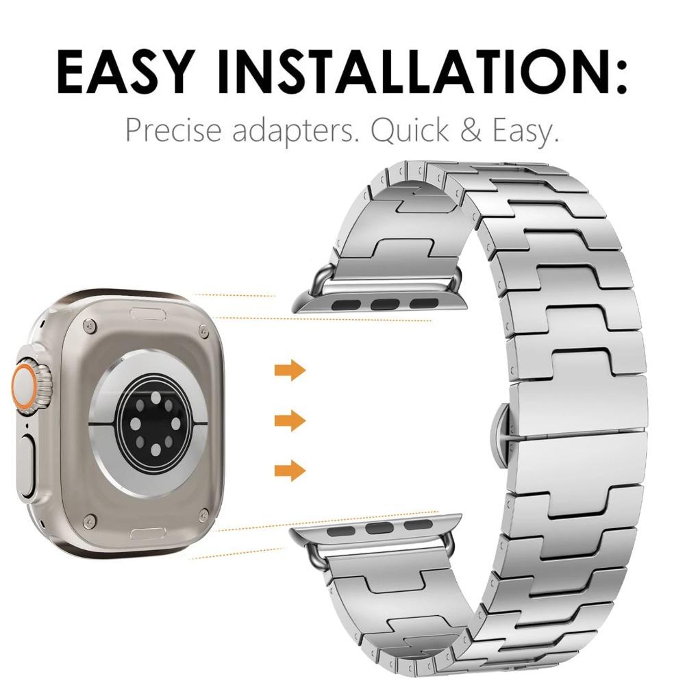 Luxurious Titanium Band For Apple Watch Series 10 46mm 42mm Metal Business Bracelet iWatch Ultra1/2 49mm 45mm 44mm 38mm 40mm 41mm Watchband SE