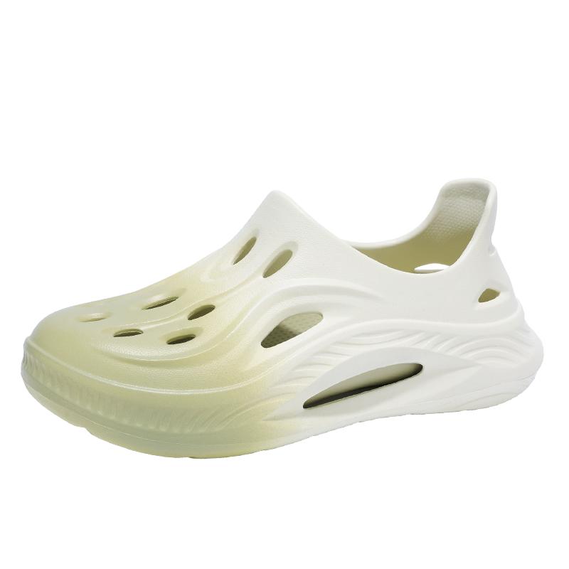 

Sandals summer trend fashionable gradient color stepping on shit feeling outer hole shoes 44-45 зелений