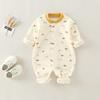 Babykoi Baby Clothes Long Sleeve Romper Spring Autumn Newborn Coveralls Baby Girls Boys Birth Preparation Gift Pattern Yellow 6M All-over