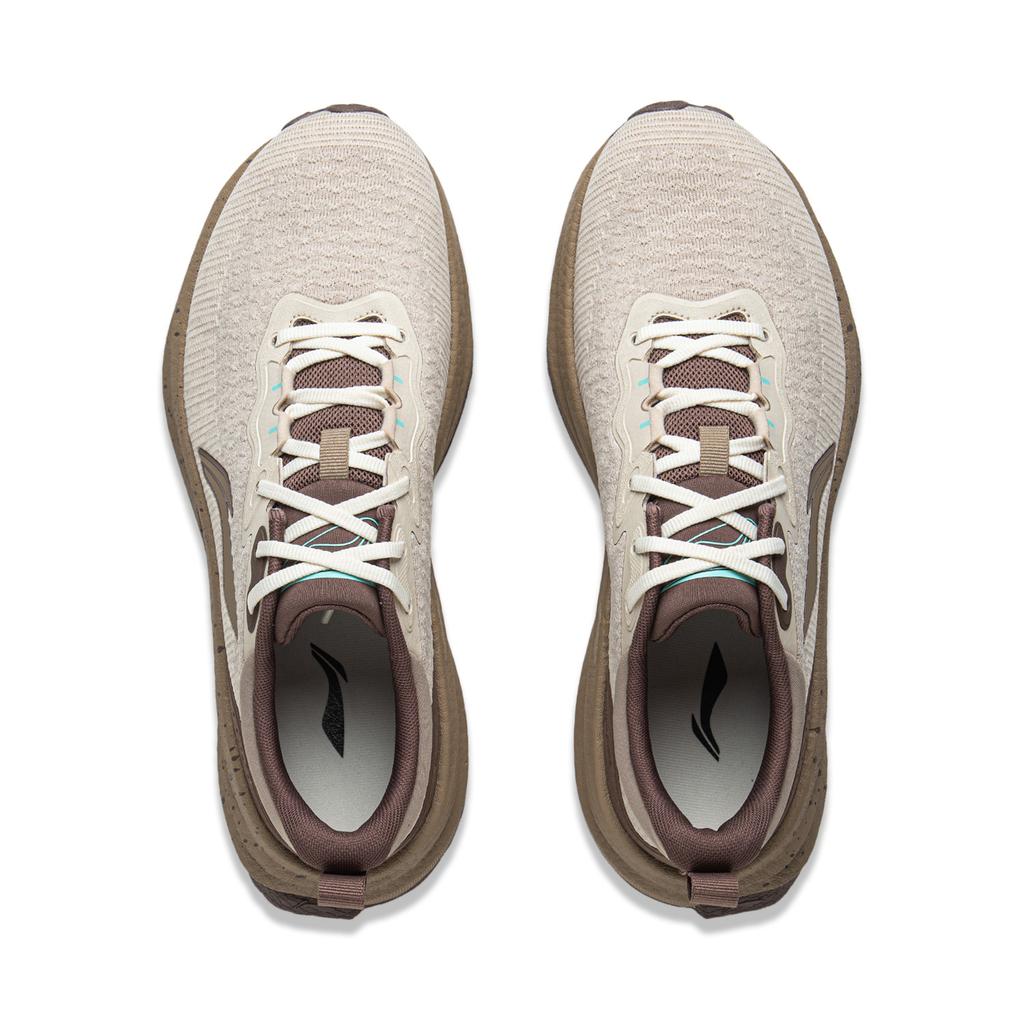 Li Ning Cushioning Slip Resistant Abrasion Resistant Breathable Rebound Low top Running Shoes Men's Dusty Gray ARSV095-2