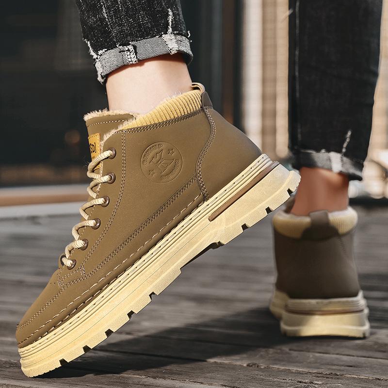 New Fashion Winter Men's High Top Martin Boots Students Male Boys Trending Soft Sole Work Shoes Labor Protection Martin Sneakers