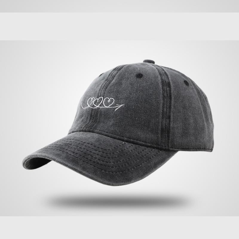 Washed Baseball Cap Women Unisex Vintage Embroidered Arrow Design Streetwear Love Hat For Men Summer Outdoor Travel Sun Hat