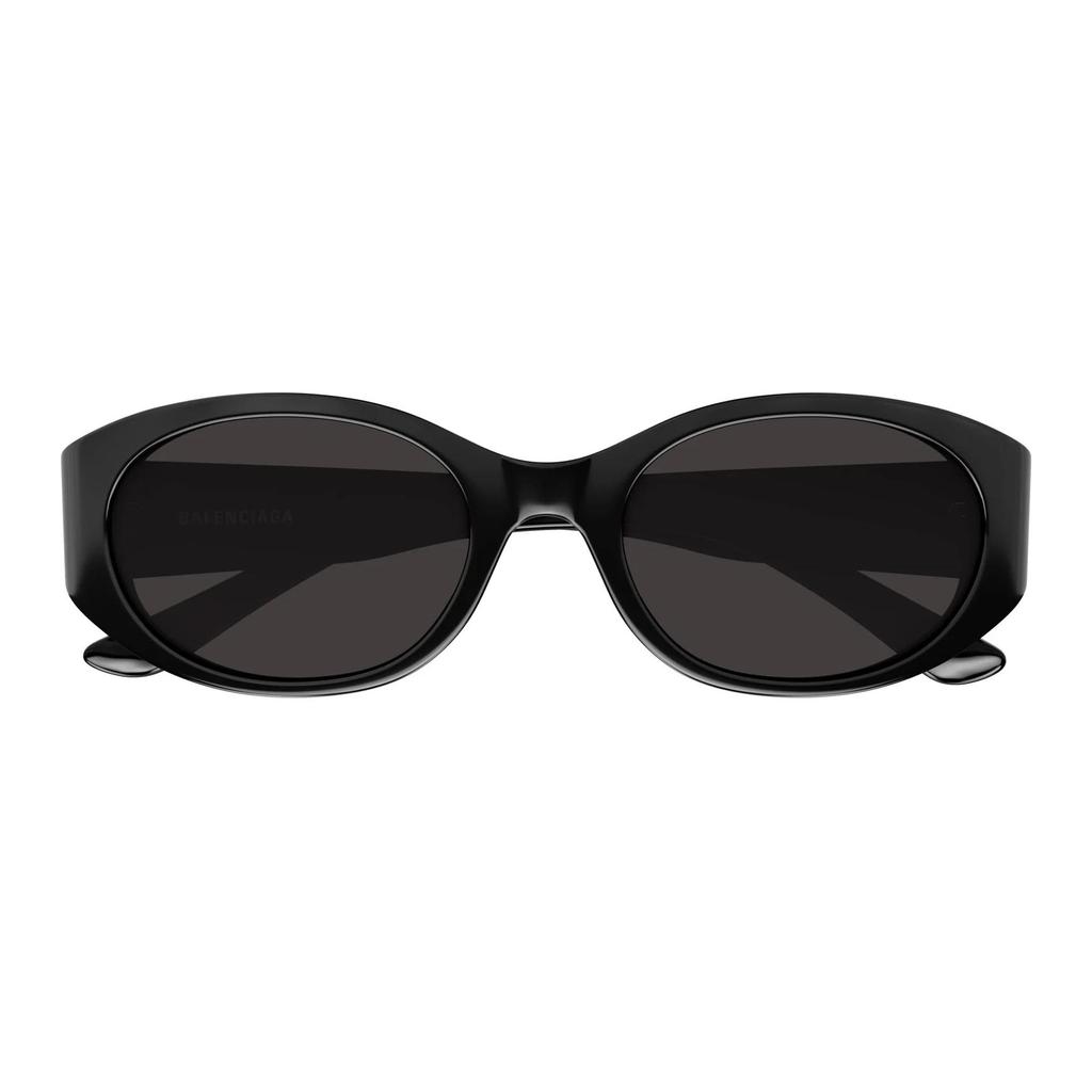 Balenciaga Round Sunglasses With Gold Letter Print Women Sunglasses Black BB0369SK-001