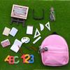 1:12 Toy Figure Model Realistic School Supplies Set Dollhouses Pretend Girls Gift Decorations Pretend Playset