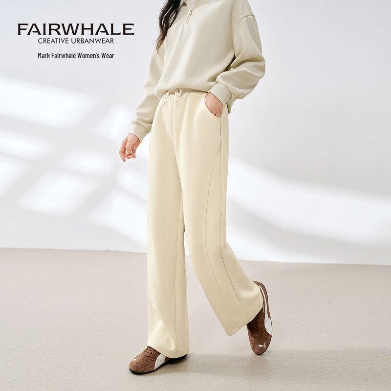 Mark Fairwhale Women's High-Waist Straight-Leg Casual Sweatpants