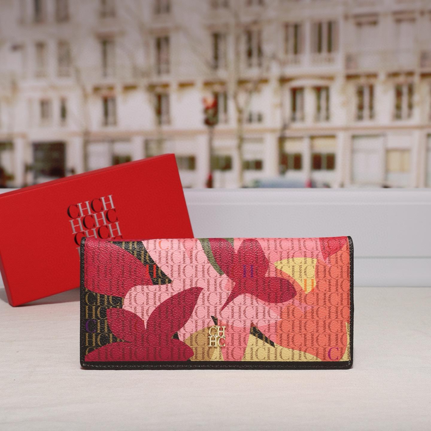 

CHHC 2025 Women s Fashion Printed Bifold Wallet - Genuine Unisex Long Handbag 20cm x 9.5cm x 2cm; 205g