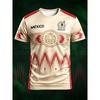 Men Mexico National Soccer Jersey Aztec Tribal Pattern 3D Print Short Sleeve Football Shirt Breathable Sport Fan Training Tops
