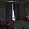 Double Layer Gradient Rainbow Blackout Curtains with Star Cutouts for Kids Room Bedroom Living Room Decor