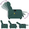 Massage Chair Dark Green Fabric